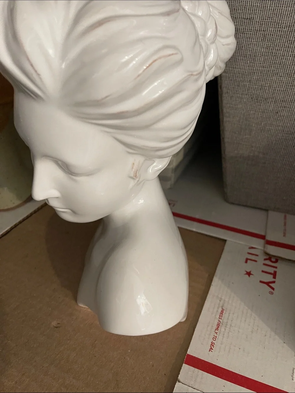 White Ceramic Bust Sculpture - Elegant Home Accent